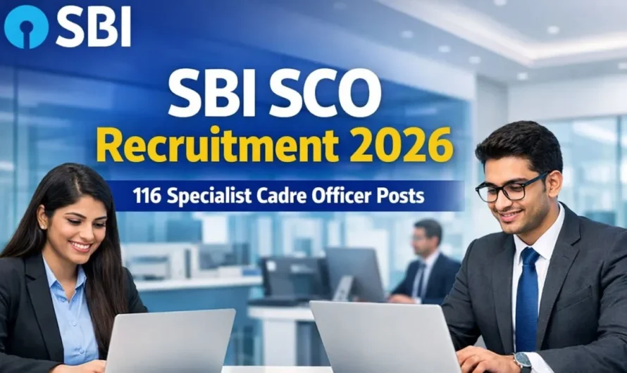 SBI SCO Recruitment 2026: 116 स्पेशलिस्ट कैडर ऑफिसर पदों पर भर्ती APPLY NOW