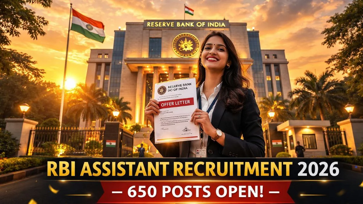 RBI Assistant Recruitment 2026 650 पद भर्ती apply online rbi.org.in
