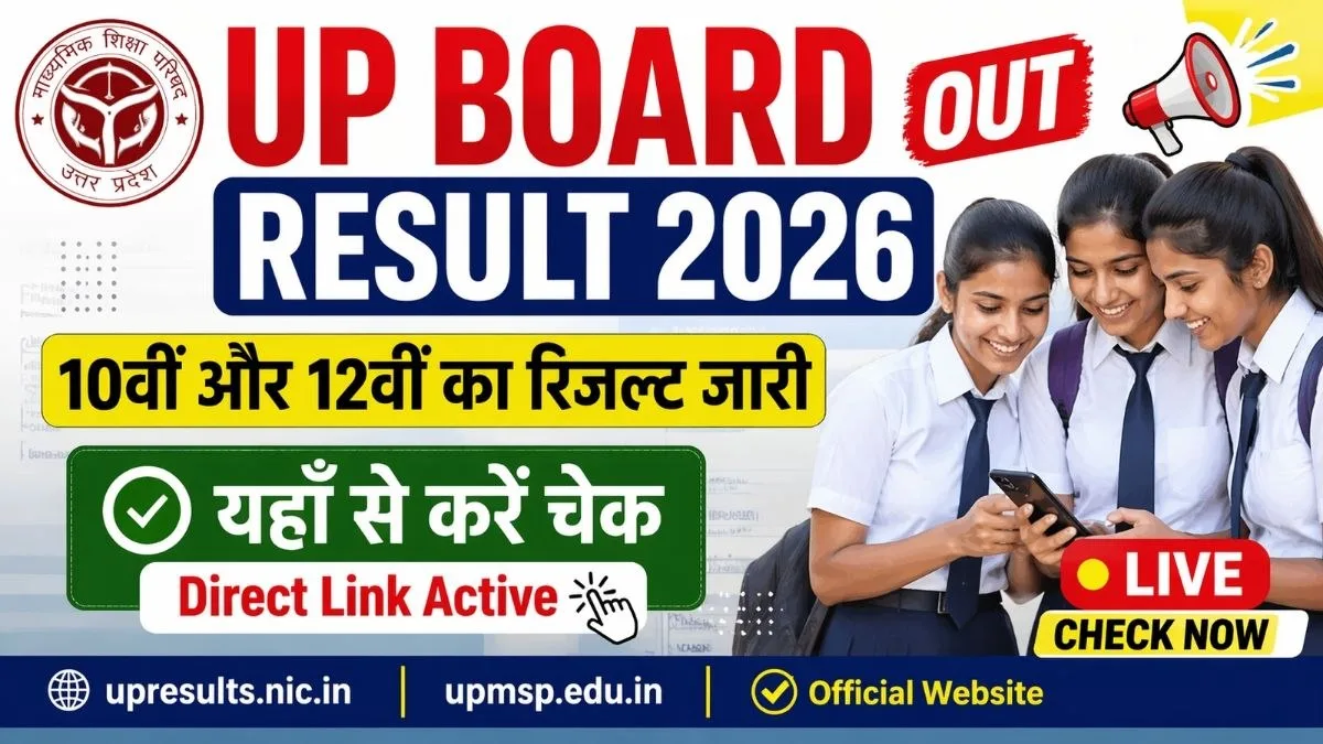 UP Board Result 2026 OUT students checking result online
